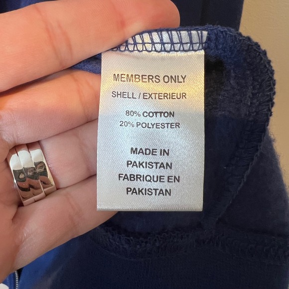 Members Only Mens Classic Fleece Full Zip Navy Vented Jacket Size XL NWOT Iconic - Picture 11 of 15